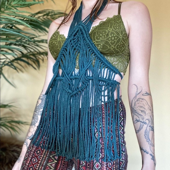 Handmade Macrame Crochet Top Unique